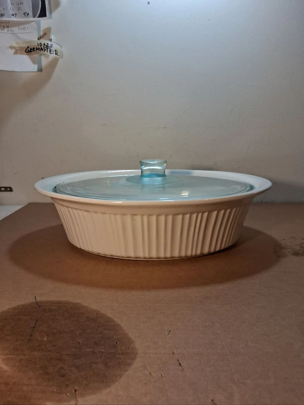LD (only) Fits  4 Qt Corning Ware French White Oval Casserole Dish